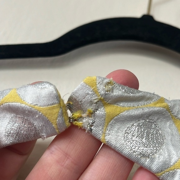 Raoul Metallic Silver/Yellow Medallion Sleeveless Fit & Flare Cocktail Dress - Picture 11 of 11